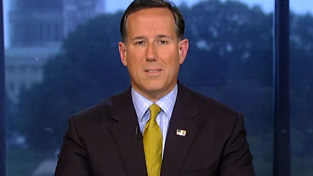 Santorum: Media loves GOP's 'food fight'