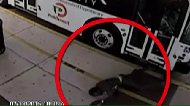 Angry passenger head-butts bus, knocks himself out