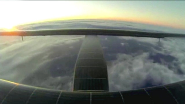 View from Solar Impulse aircraft high above the Pacific