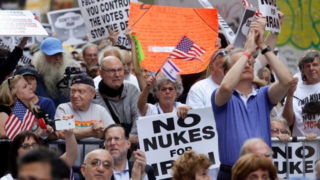 Crowds rally in NYC to protest a nuclear Iran