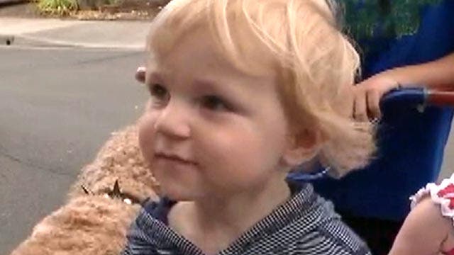 Toddler saved from drowning