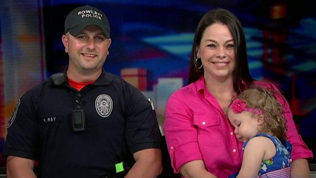 Caught on camera: Police officer saves choking toddler