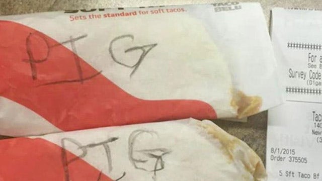 Fast food worker fired for writing 'pig' on cop's order