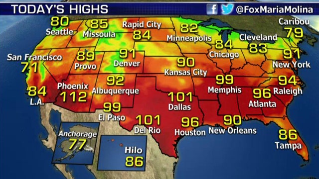 National forecast for Tuesday, August 4