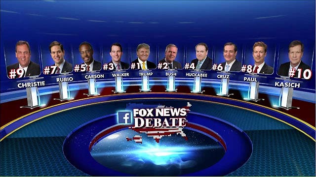 Fox News debate lineups set