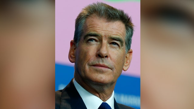 Brosnan stopped at airport