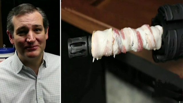 Cruz cooks bacon on gun in bizarre new video