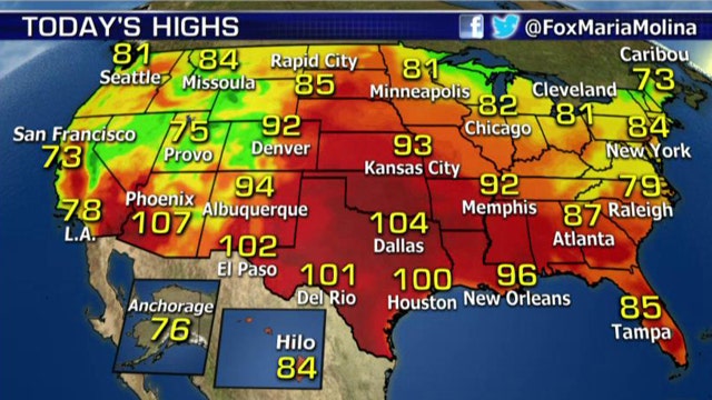 National forecast for Friday, August 7