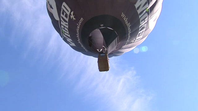 Rick Reichmuth goes up in a hot air balloon
