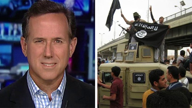 Santorum talks ISIS strategy, increase of campaign staff