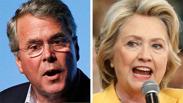 Jeb Bush, Hillary Clinton tangle on Twitter over policies