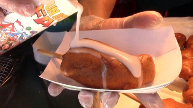 Unexpected food on a stick