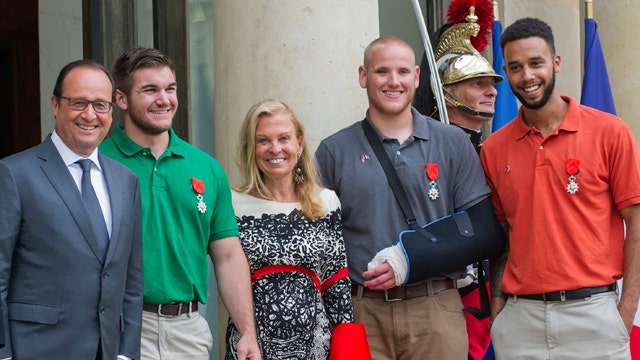 France honors three Americans who foiled train terror attack