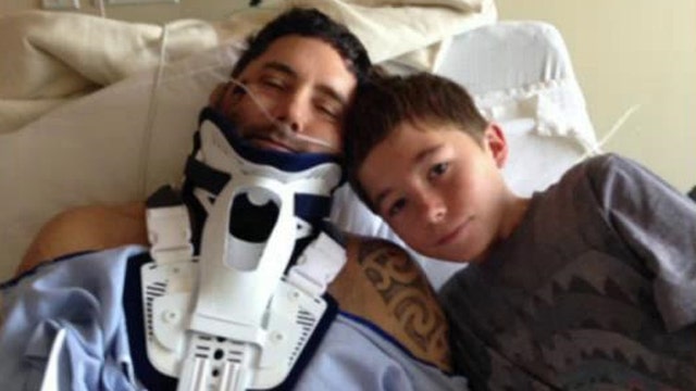 Boy Scout keeps dad alive after being struck by boulder