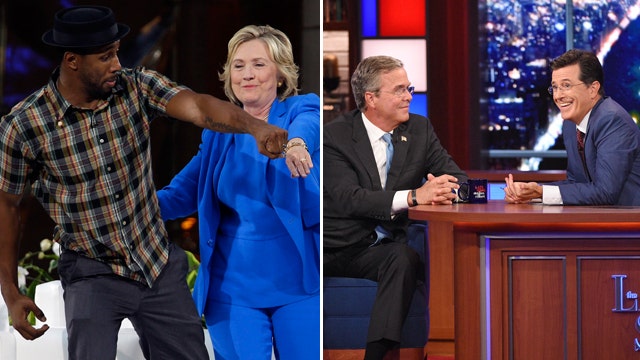 Hillary dances on Ellen; Jeb chats with Colbert
