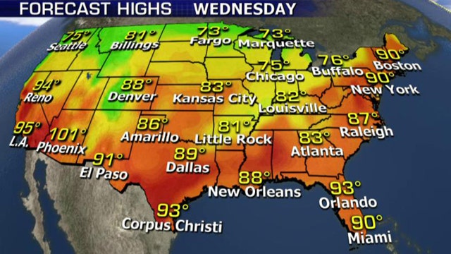 National forecast for Wednesday, September 9