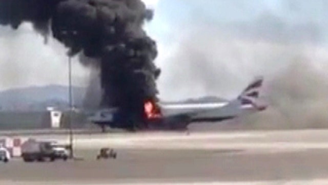 Fire causes evacuation of British Airways plane in Las Vegas