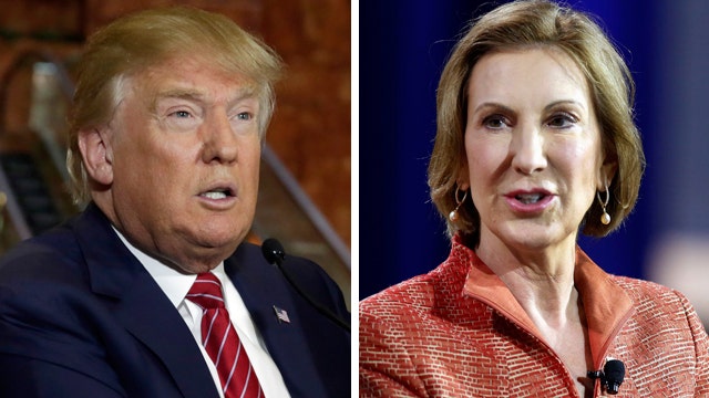 Donald Trump on leading the GOP field, Carly Fiorina remarks