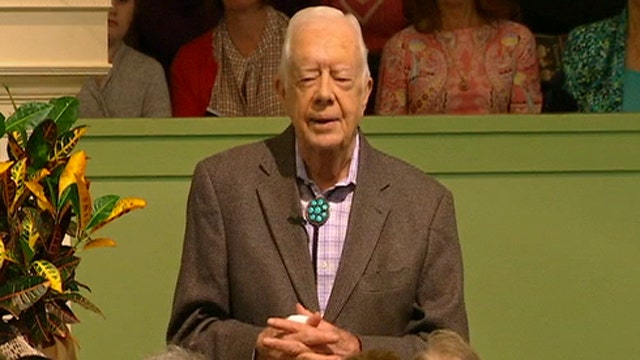 Jimmy Carter draws large crowds to his Sunday school