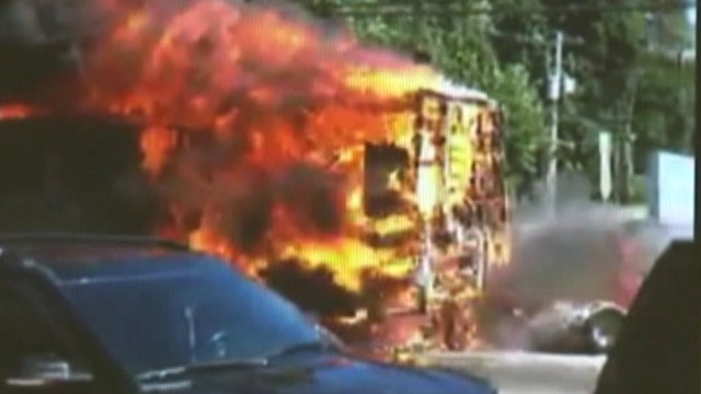 Vet saves woman from raging, rolling RV inferno