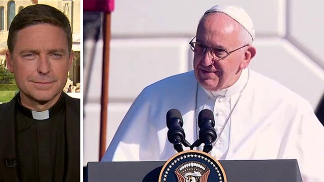 Father Morris breaks down pope's first public remarks in US