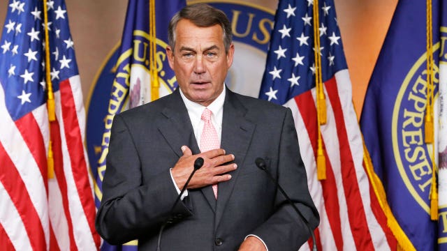 What was behind John Boehner's decision to resign?