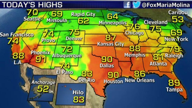 National forecast for Thursday, October 8 