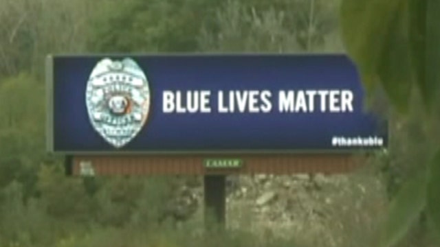 ‘Blue lives matter’ billboards popping up