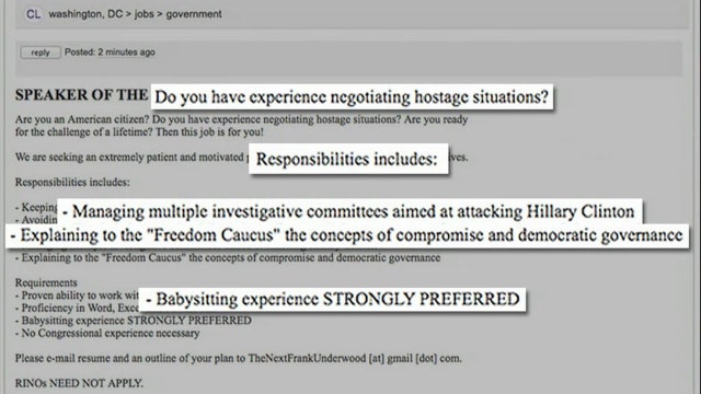 Dems mock GOP over speaker race, list position on Craigslist