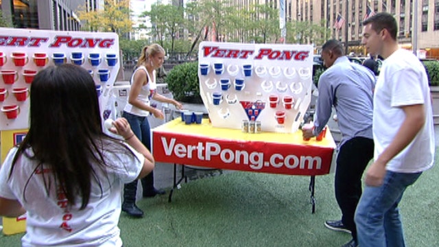 Say goodbye to beer pong and hello to 'Vert Pong'