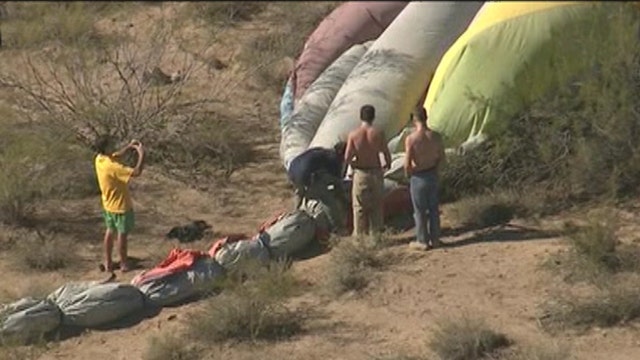 Hot air balloon makes emergency landing
