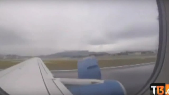 Plane's engine breaks apart during take off