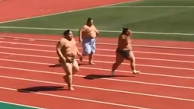 Sumo sprinters go viral