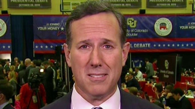 Santorum on his performance in the early debate