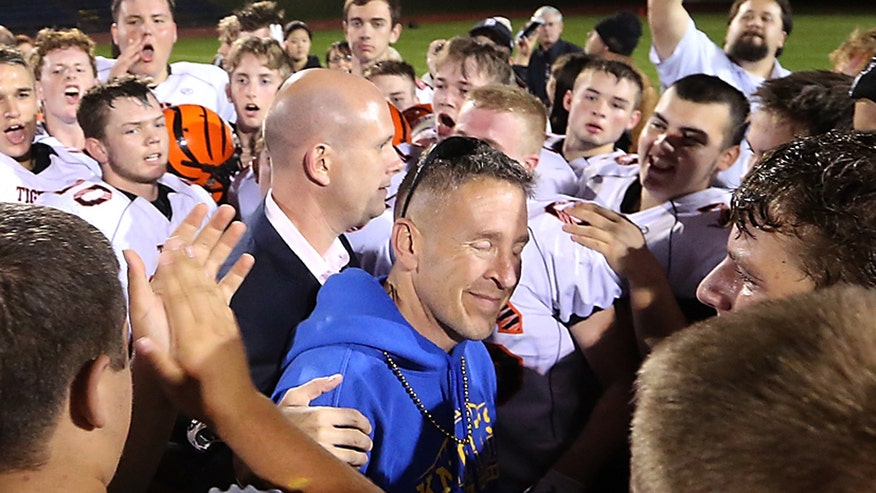 Joe Kennedy, an assistant coach at Bremerton High School has been benched. Placed on administrative leave after he refused to stop his post-game tradition of praying at the fifty yard line. So much for the Hail Mary pass.