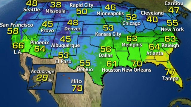 National forecast for Monday, November 2