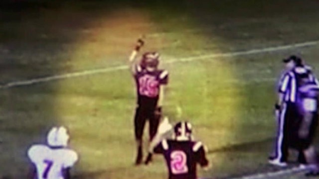 High school football player ejected for praising God