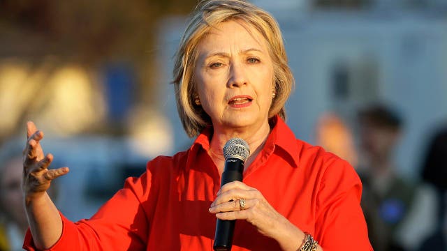 Hillary tries to position herself between voters and Sanders