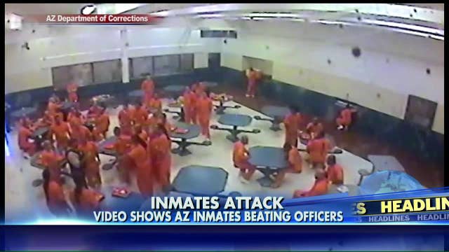 Arizona inmates brutally beat prison guards