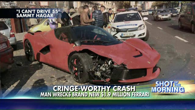 Man crashes brand new Ferrari