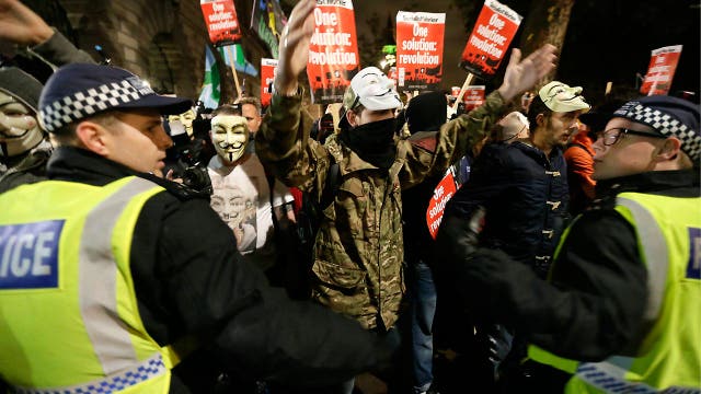 Violent anti-capitalism protests erupt in London