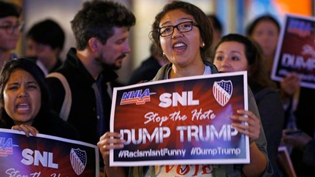 Latino groups protest Trump’s appearance on ‘SNL’ 