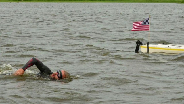 Veteran honors the fallen by attempting record-breaking swim