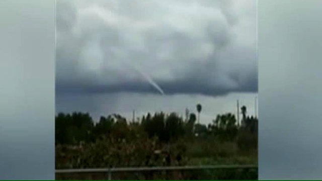 Rare tornado hits California, touches down twice
