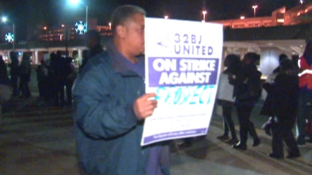 Employees strike at 7 US airports