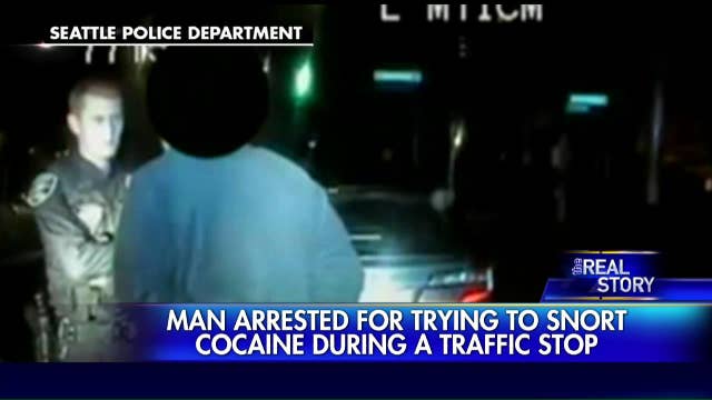 Man tries to snort cocaine at routine traffic stop