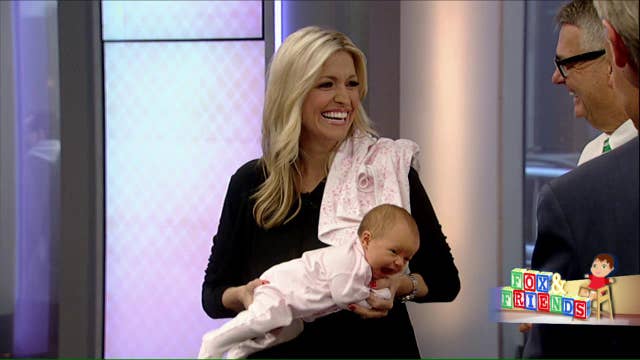 Ainsley and her baby stop by 'Fox and Friends'