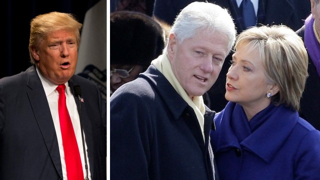 Trump targets Bill, Hillary