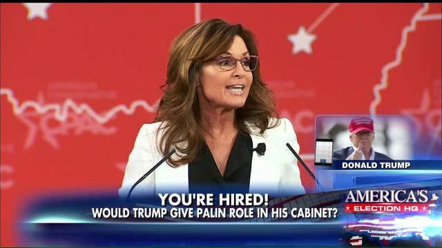 Donald Trump: I would consider appointing Palin to cabinet