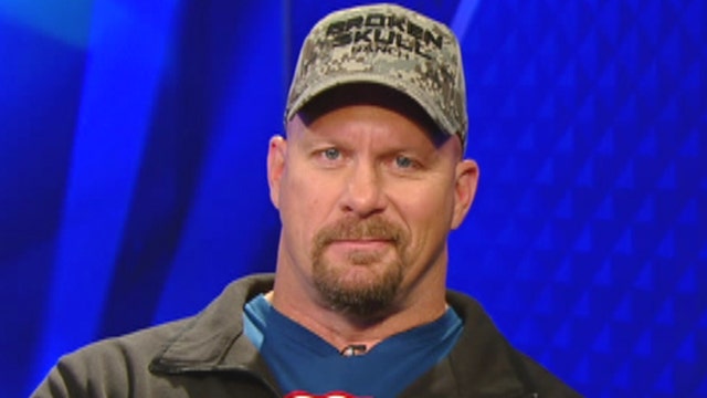 'Stone Cold' Steve Austin readies the Skull Buster